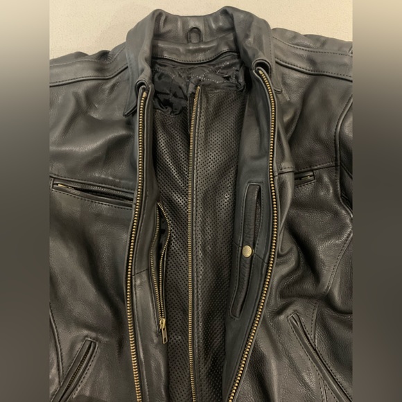 Motorcyclist Fox Creek Leather Bomber Jacket - Picture 12 of 17